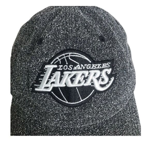 Los Angeles Lakers NBA Mitchell & Ness Hat Strapback Gray Fleck Mens One Size - Picture 2 of 12